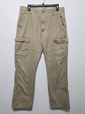 Wrangler Men Five Star Premium Relaxed Fit Flex Cargo Pants 34x32 Khaki Workwear
